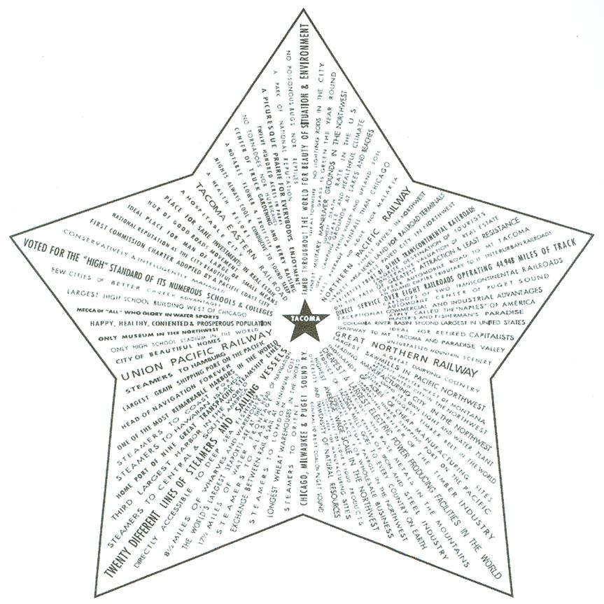 Tacoma’s Star of Destiny, designed by Allen C. Mason in the late 1800s. Courtesy Tacoma Historical Society